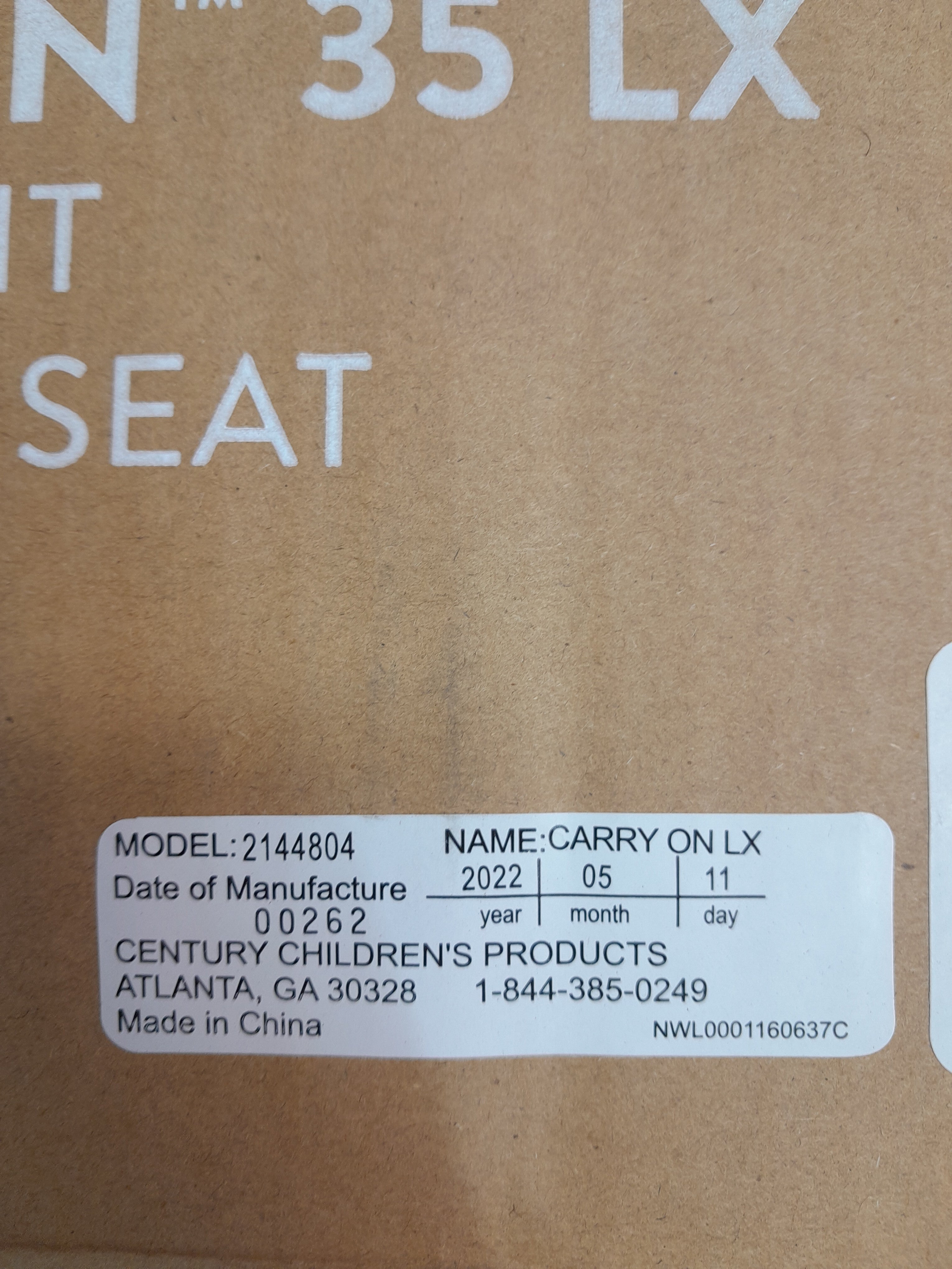 Century Carry On™ 35 LX Lightweight Infant Car