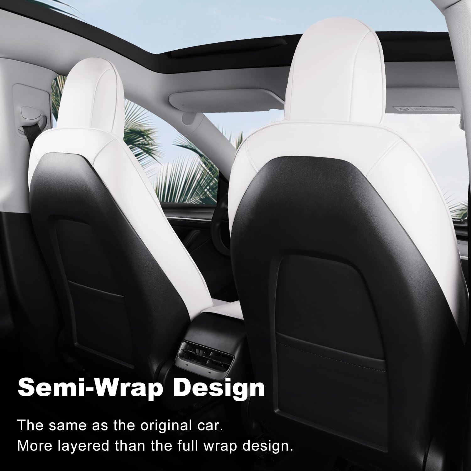 Tesla Model Y Car Seat Covers Nappa Leather Car