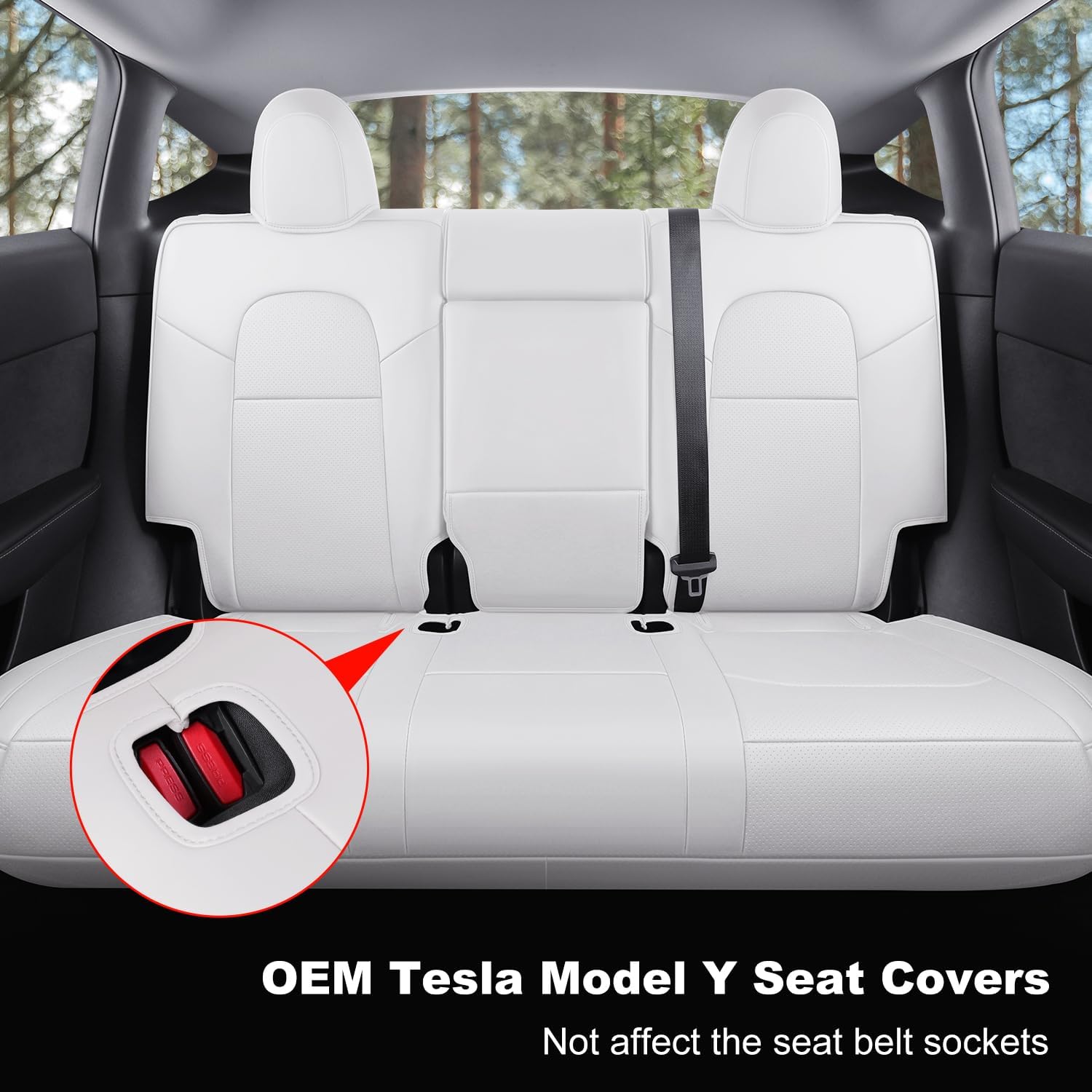 Tesla Model Y Car Seat Covers Nappa Leather Car