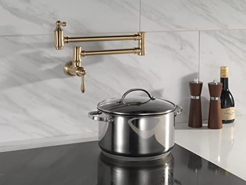 Delta Faucet Traditional Brushed Gold Pot Filler