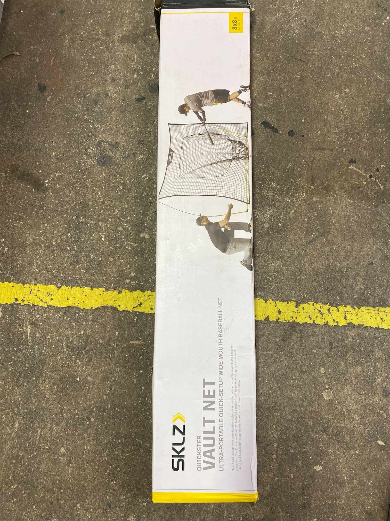 8x8 Foot SKLZ Quickster Portable Baseball Hitting Net for Baseball and Softball