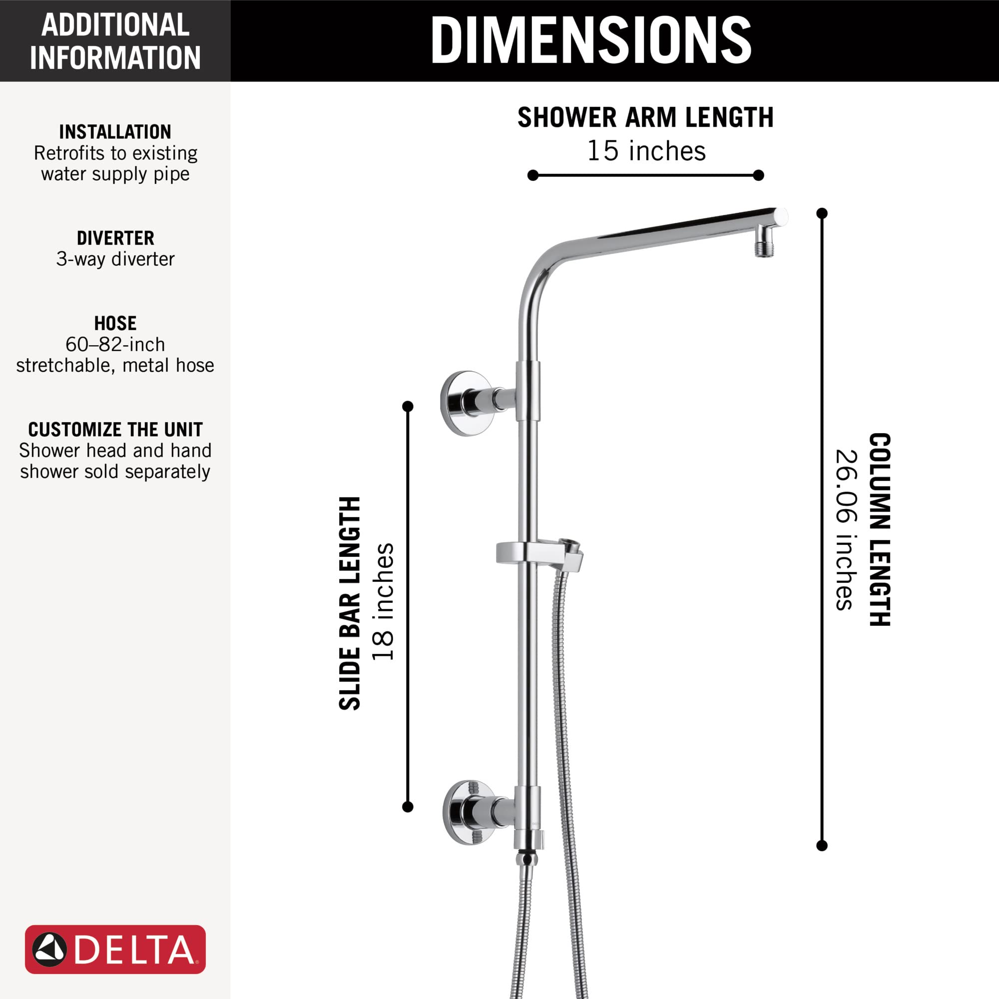 DELTA FAUCET 58810-PR Universal Components Shower