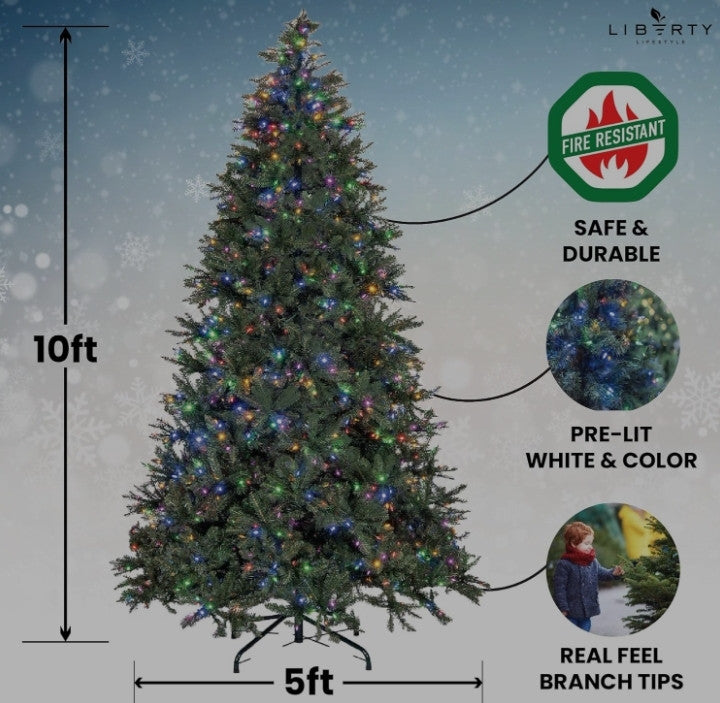 Liberty Lifestyle Christmas Tree 10 ft- Pre-Lit
