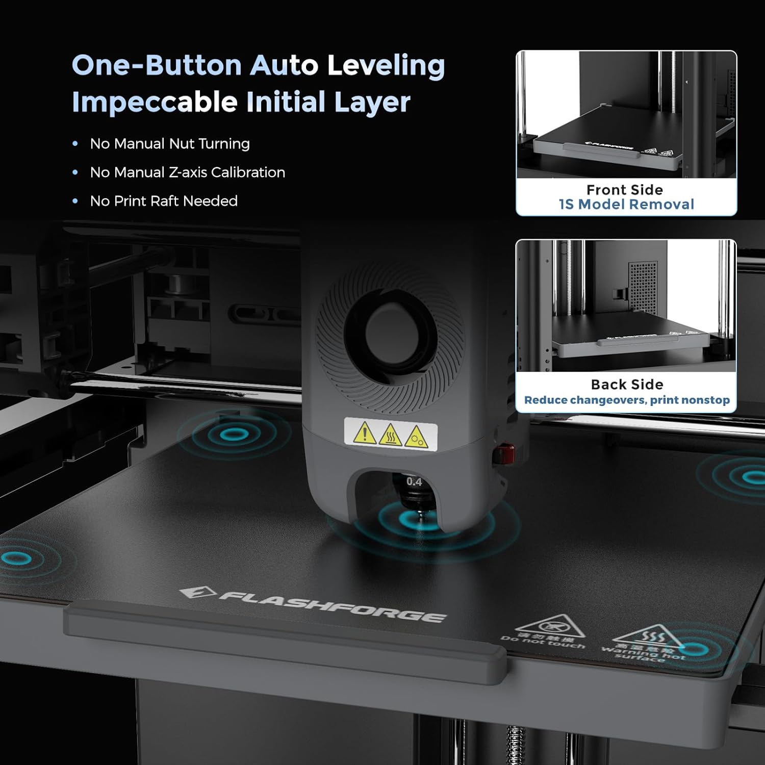 FLASHFORGE Adventurer 5M 3D Printer Auto Leveling