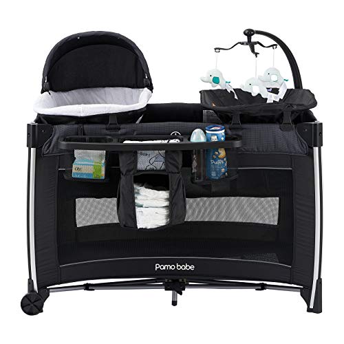 Pamo Babe 4 in 1 Portable Baby Crib Deluxe Nursery