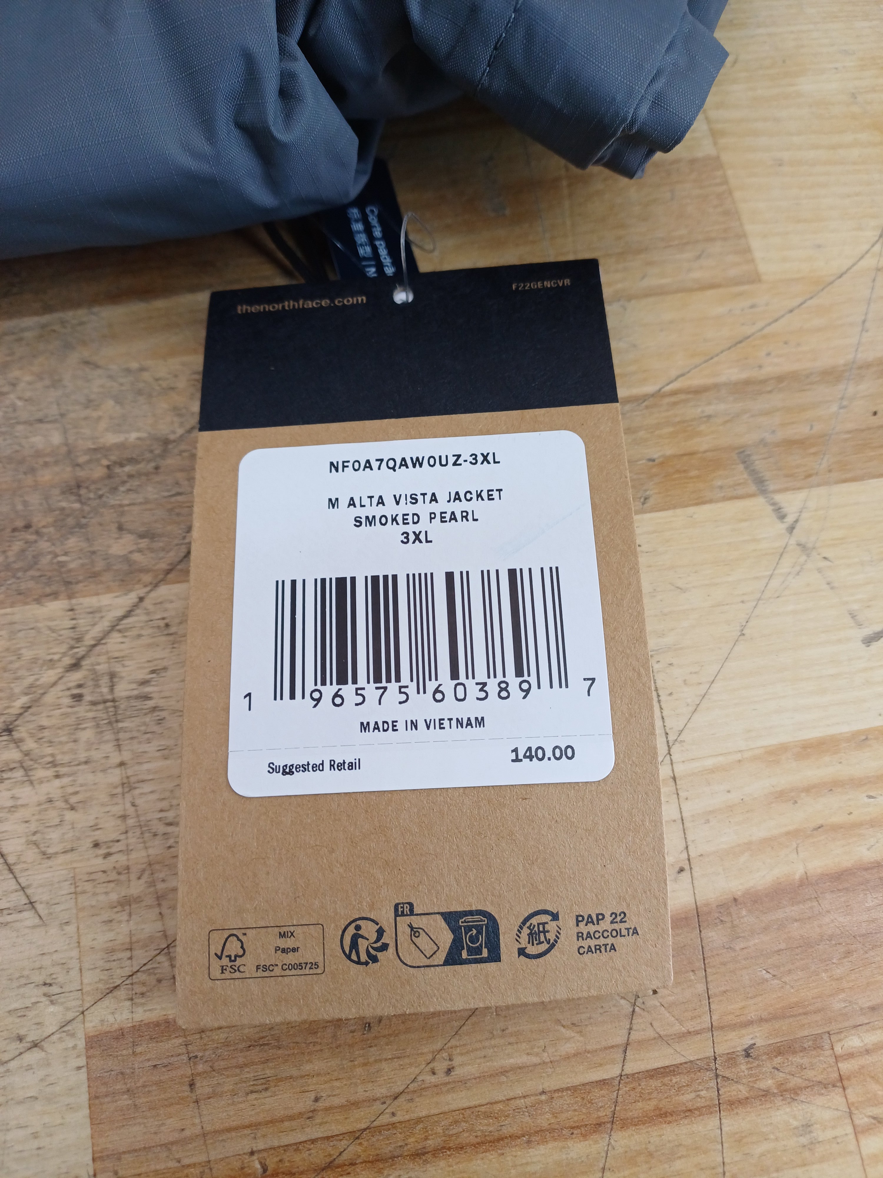 THE NORTH FACE Men's Alta Vista Jacket Smoked