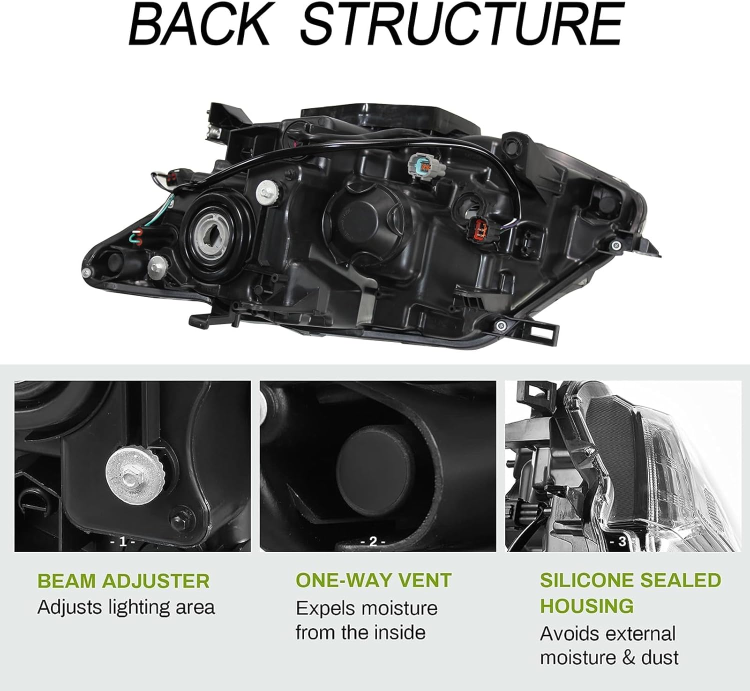 Fit for 2014-2016 Nissan Rogue Headlights Assembly