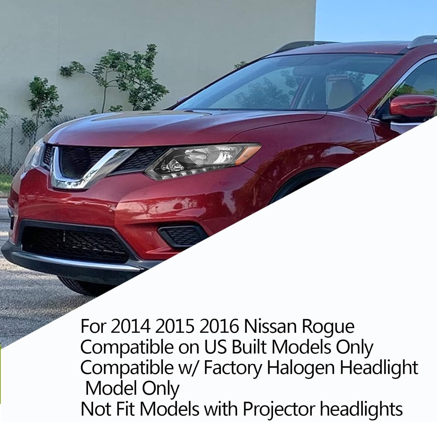 Fit for 2014-2016 Nissan Rogue Headlights Assembly
