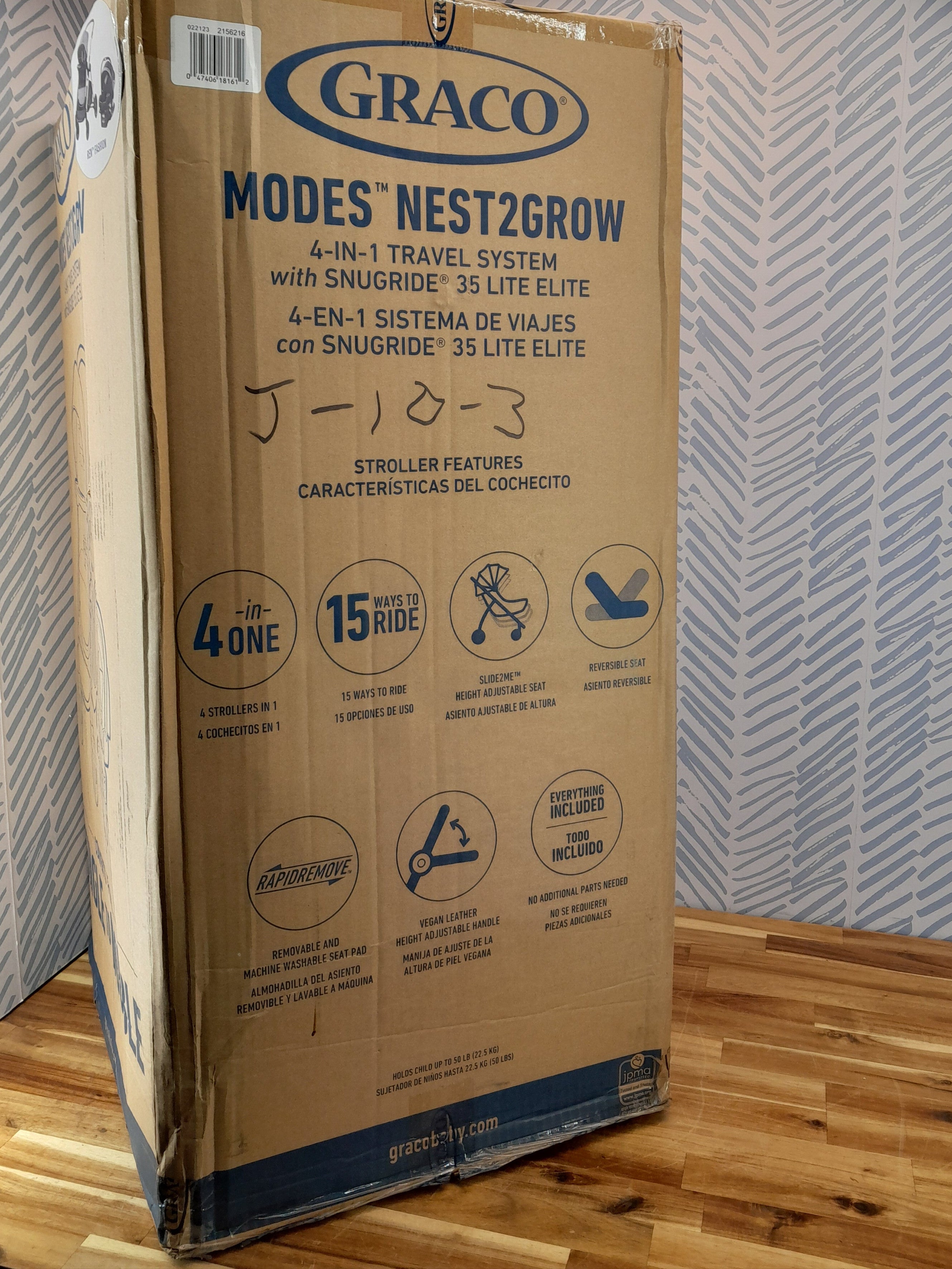 Graco Modes Nest2Grow Travel System Stroller Gray