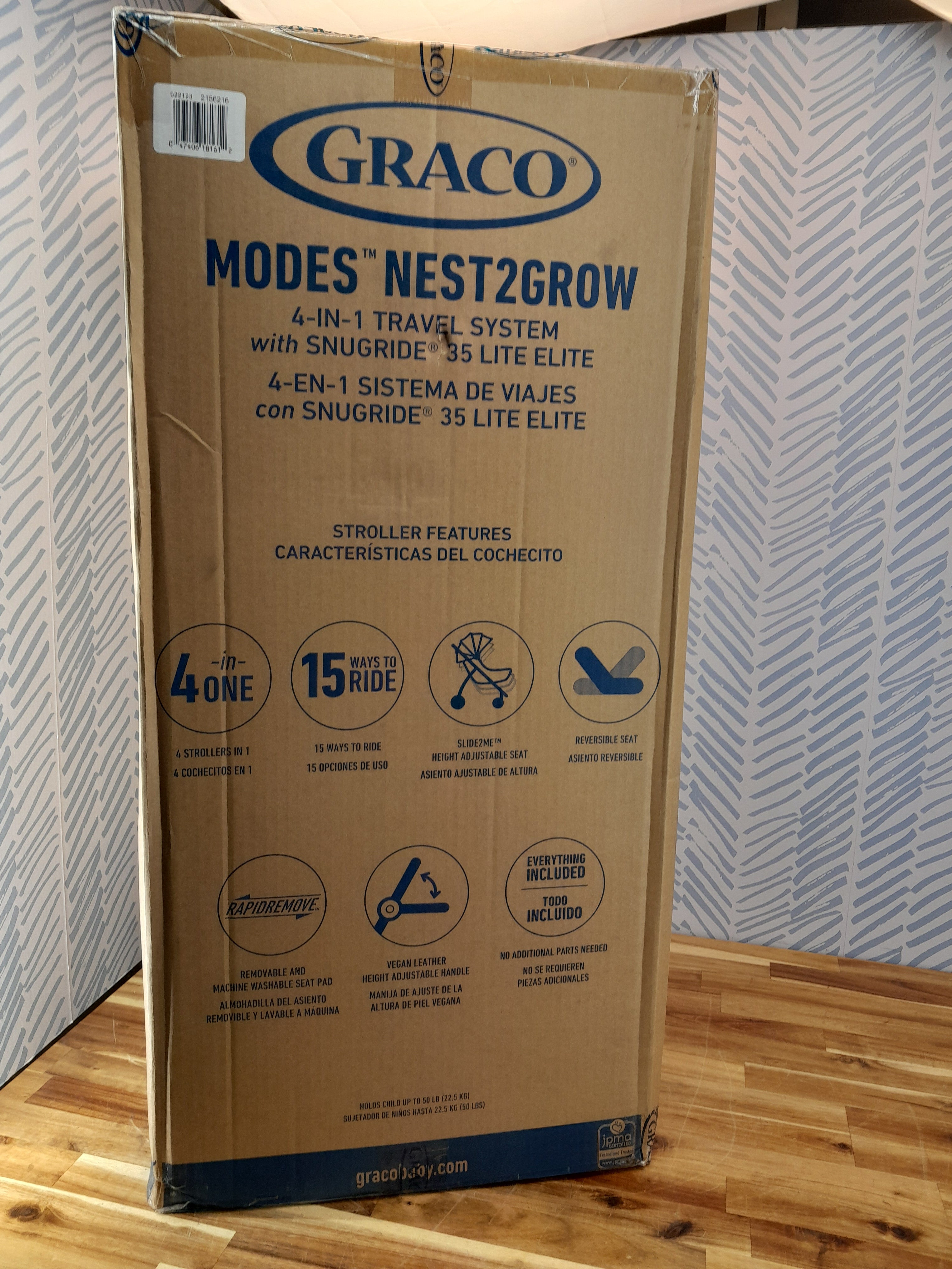 Graco Modes Nest2Grow Travel System Stroller Gray