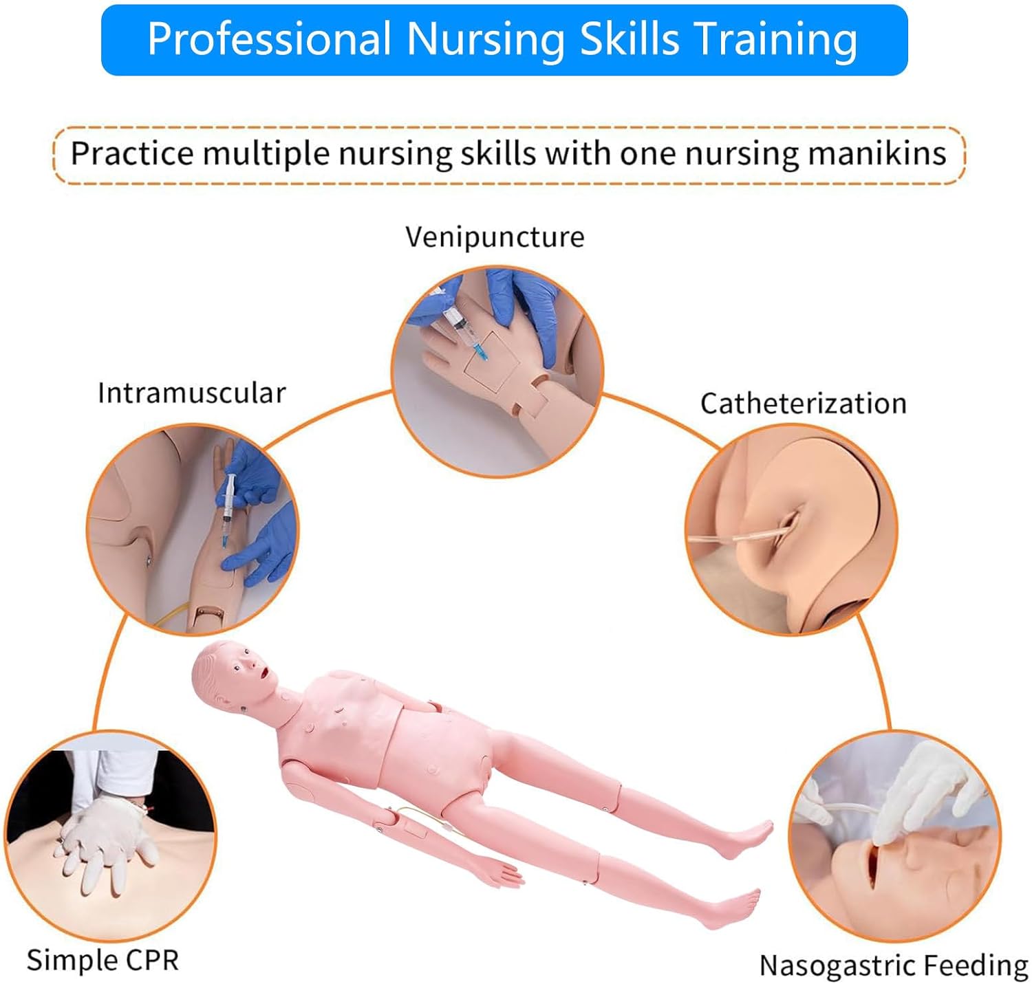 Patient Care Manikin 5.24ft Life Size - Nursing