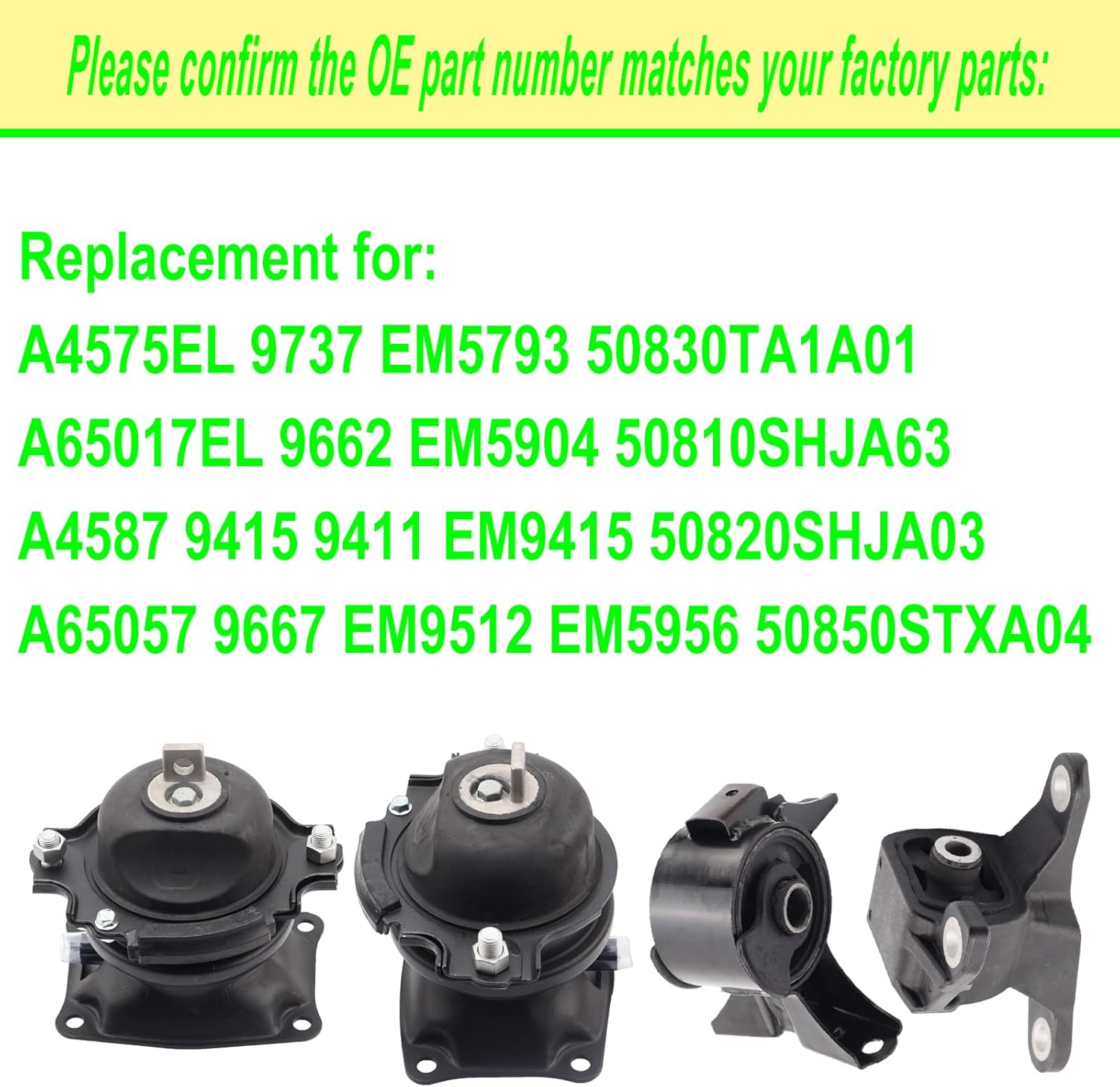Engine Motor Mount Compatible with 2011-2016