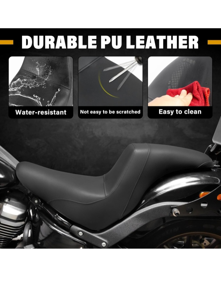 Motorcycle Driver Passenger Seat Two-up Leather