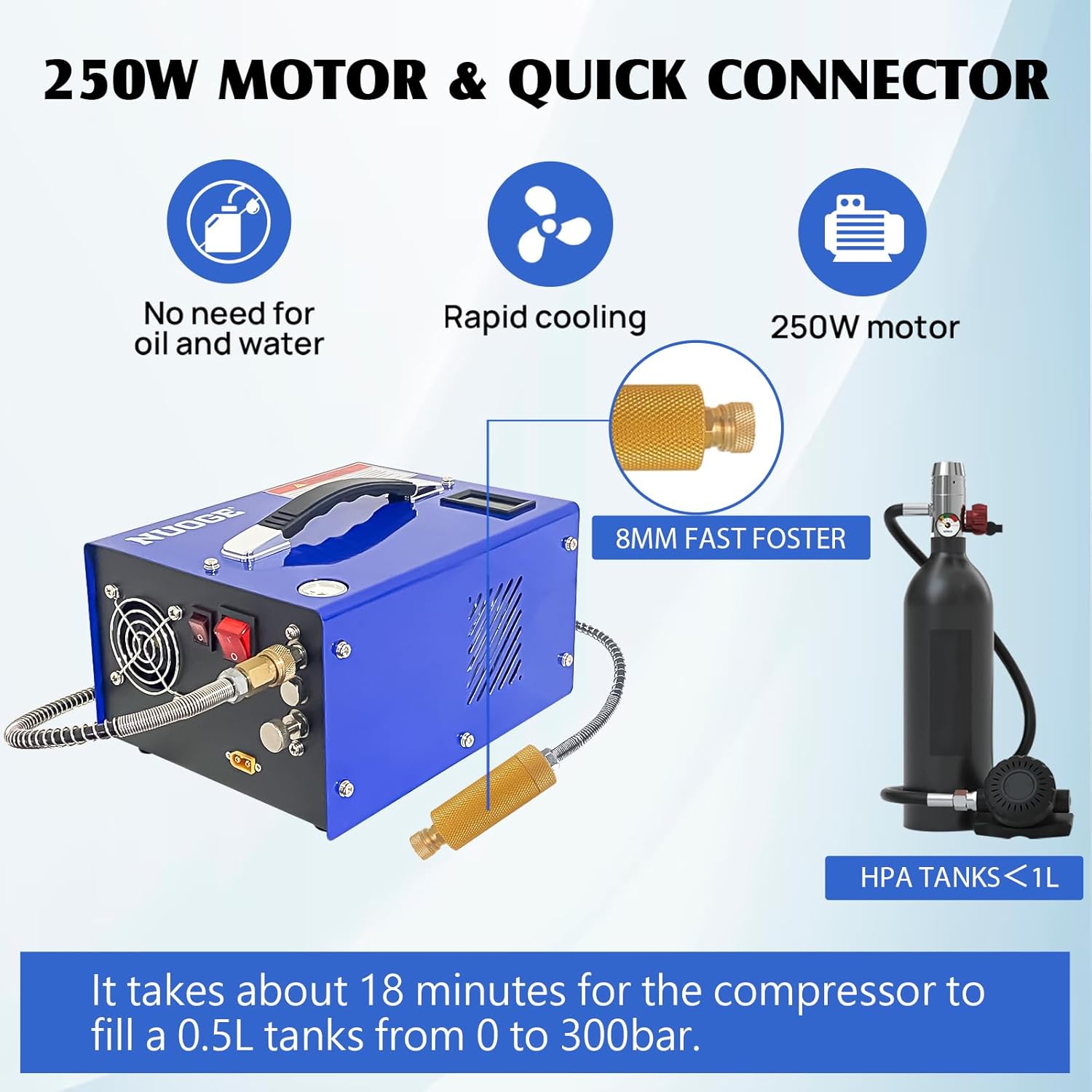 8.3*6.7*4.6 PCP Air Compressor 4500Psi/30Mpa