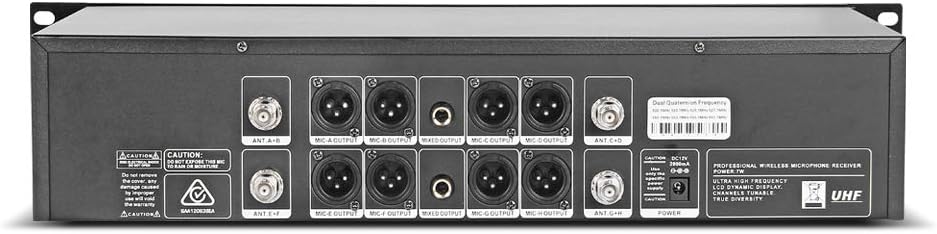 WENWEN Wireless Microphone System UHF 8 Channel 8