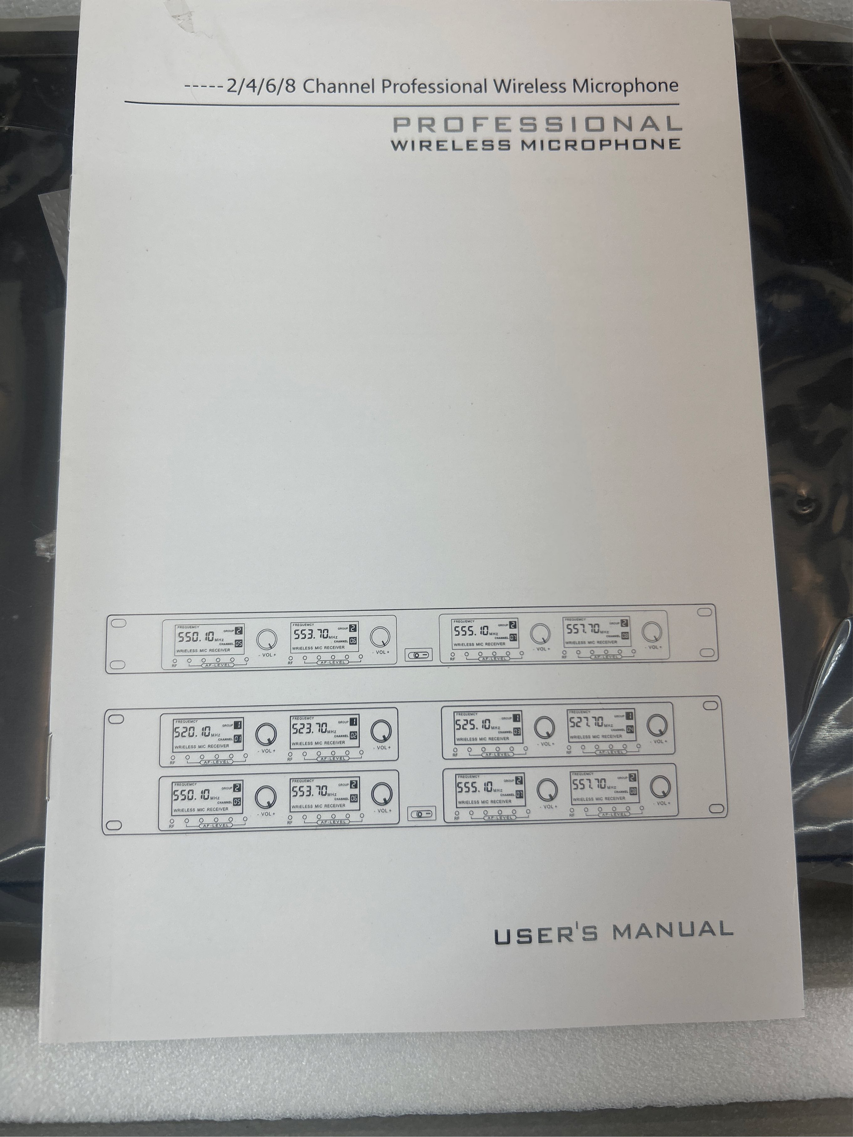 WENWEN Wireless Microphone System UHF 8 Channel 8