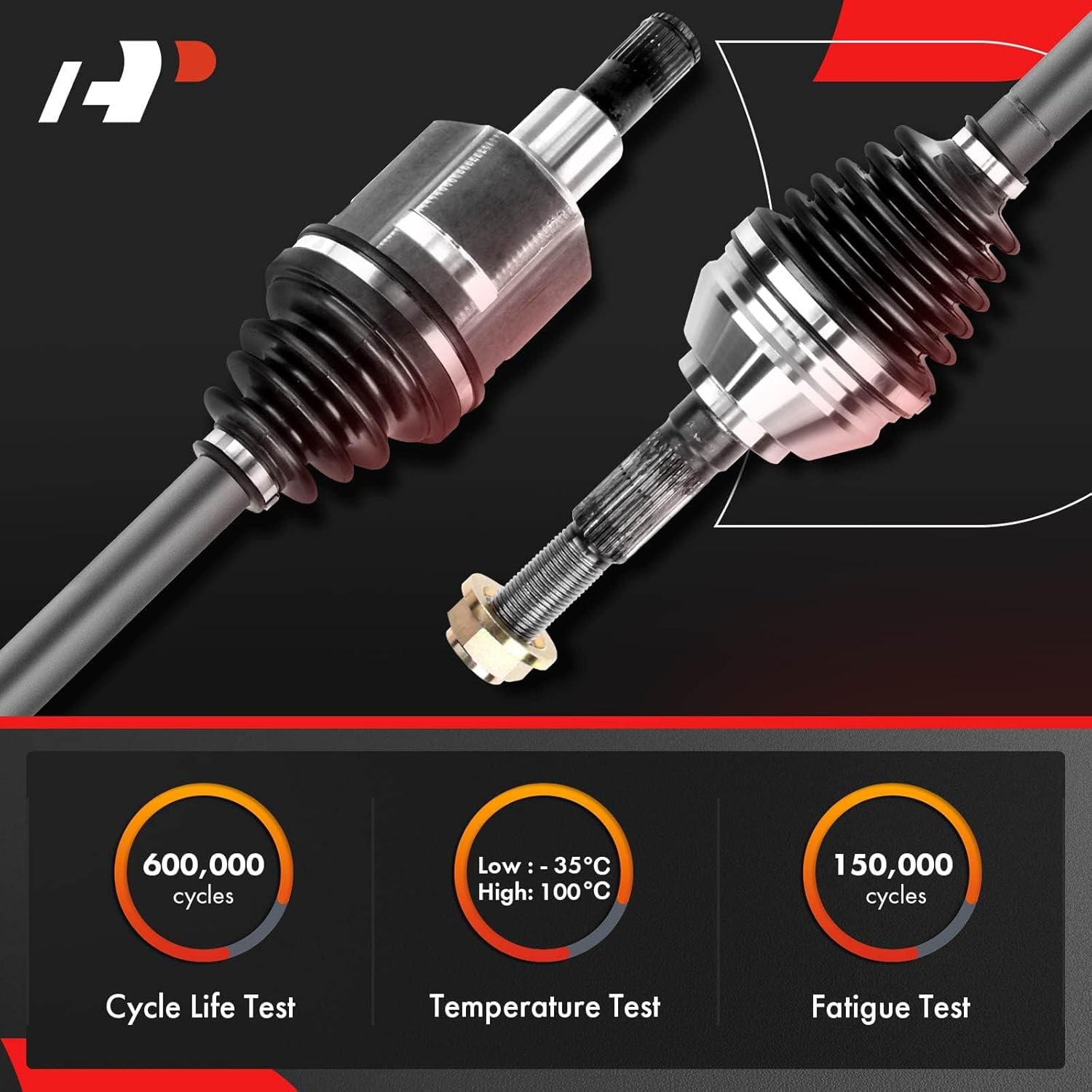 A-Premium Pair 2 Front CV Axle Shaft Assembly