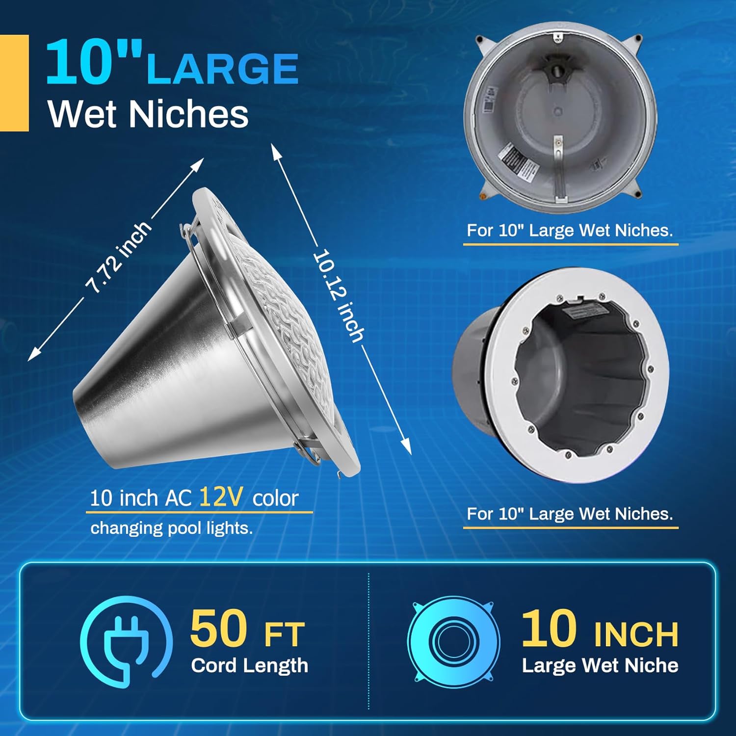 SH101300 Pool Lights for Inground Pools 50FT LED