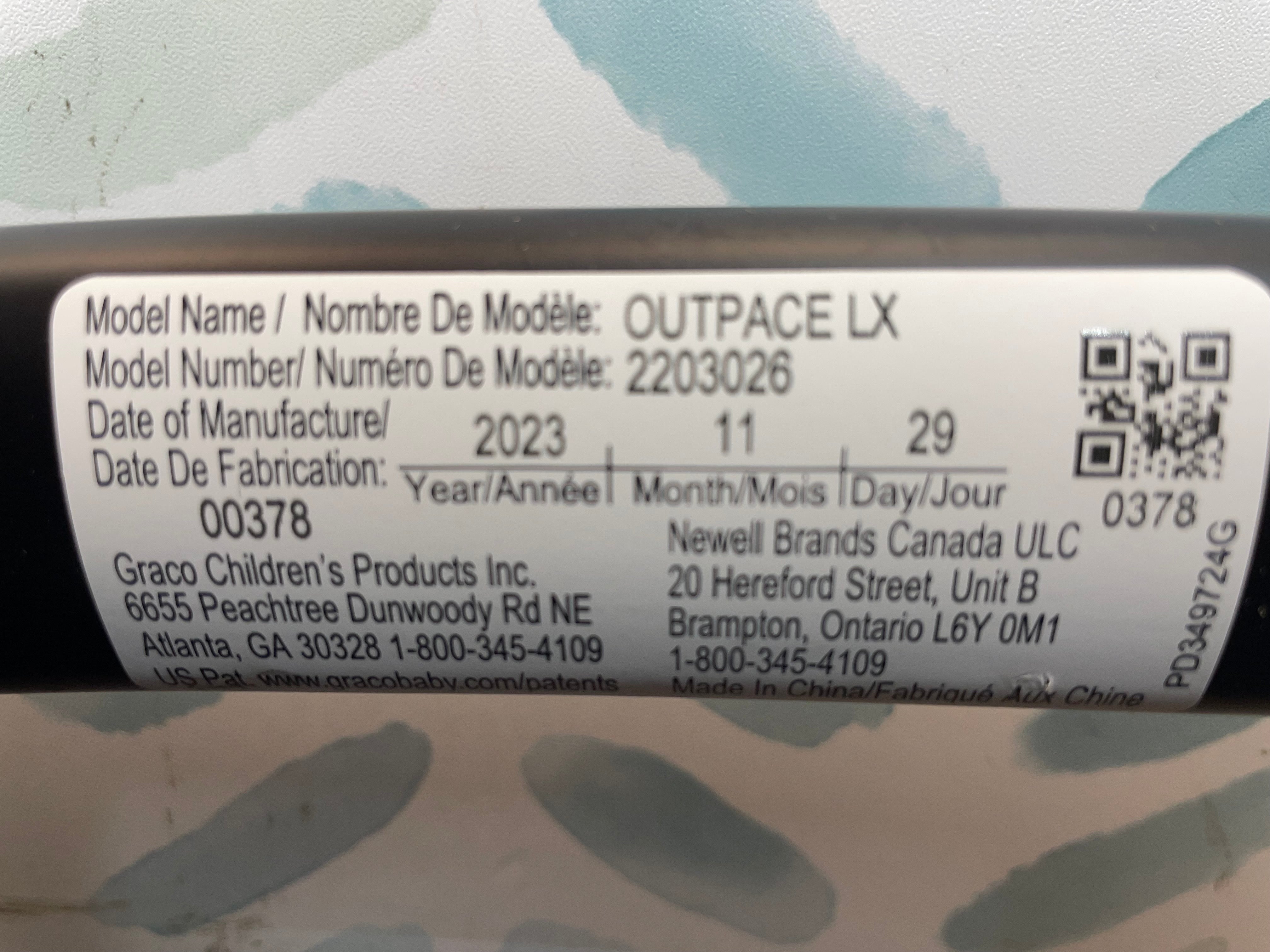 Graco Outpace LX Travel System Black